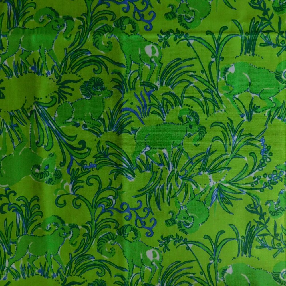 VTG Randy Lees by Zuzek Key West Hand Print fabric big horn sheep material 1 yd - Picture 16 of 16